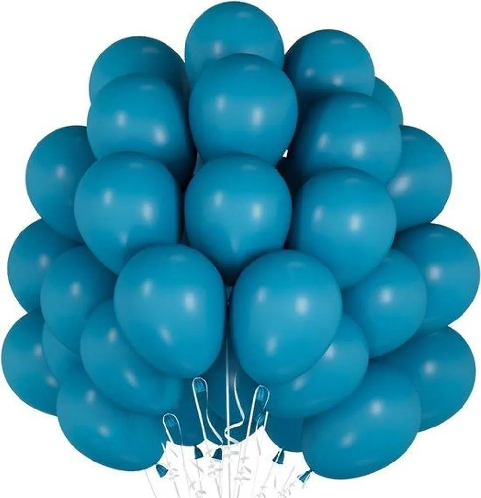 Ballons Pfefferblau vert turquoise 30 cm pour déco de fête d'anniversaire