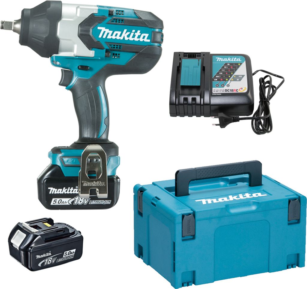 Akku-Schlagschrauber DTW1002RTJ, 18Volt (blau/schwarz, 2x Produktbild 