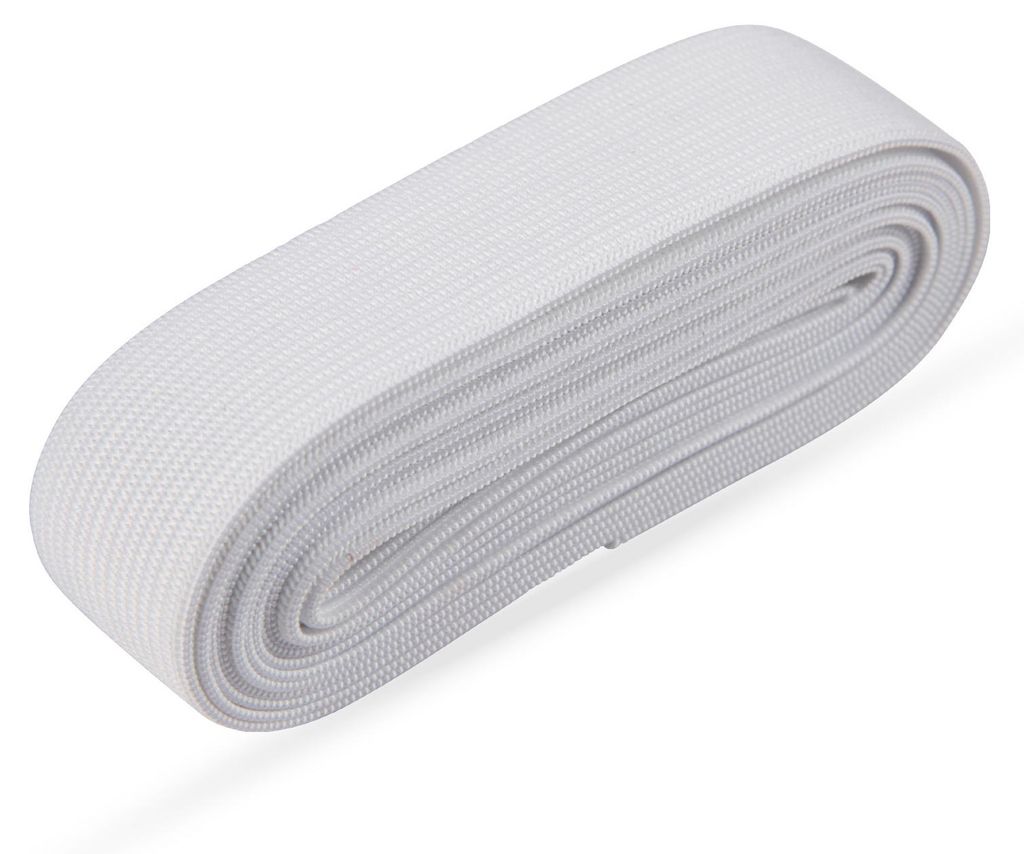 Gumička 2,5 cm x 2,5 m, biela – pružná, odolná proti Obrázok produktu 