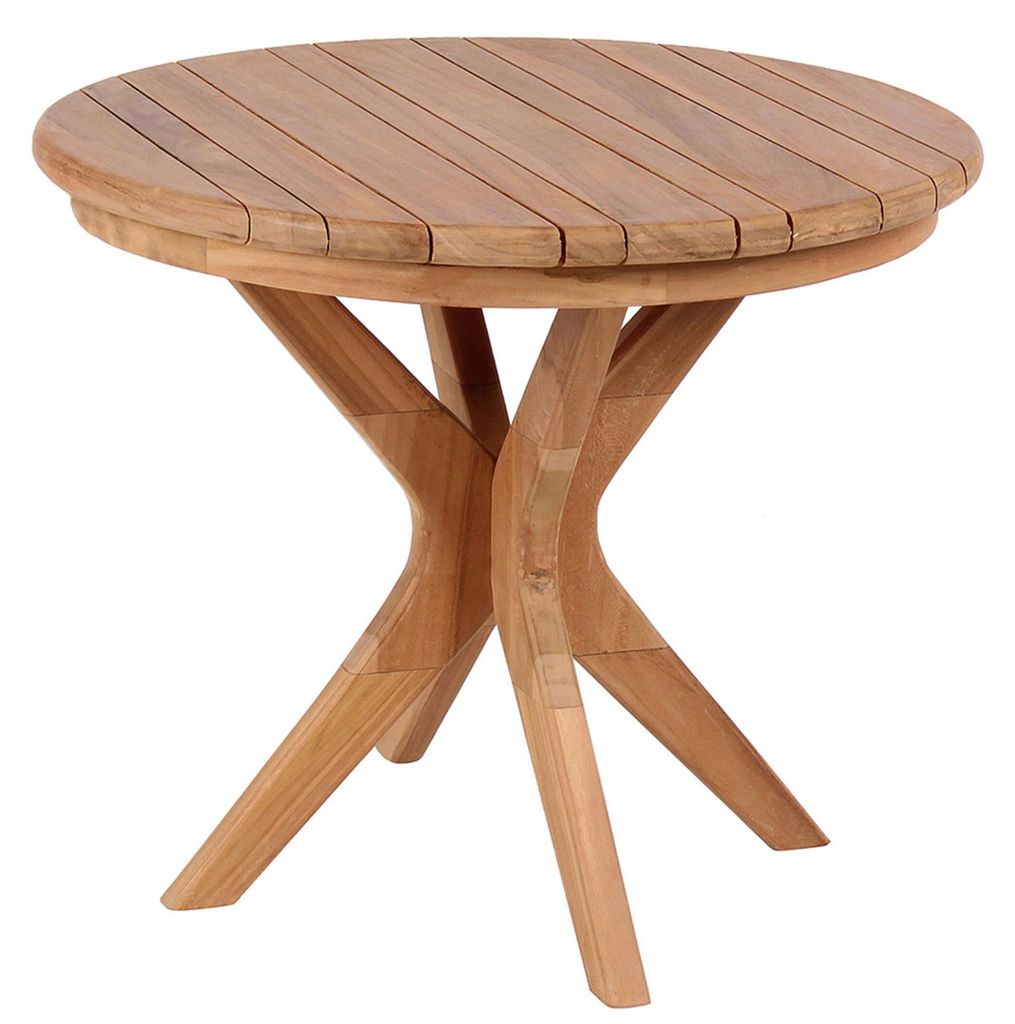 Teakholz Garten-/Beistelltisch - bene living - Burton rund Produktbild 