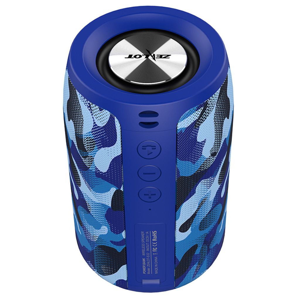 ZEALOT S32 Marine Camouflage TWS Tragbarer Bluetooth-Lautsprecher Wasserdichter drahtloser Mini-Saeulenbox-Lautsprecher fuer den Aussenbereich, Unt...