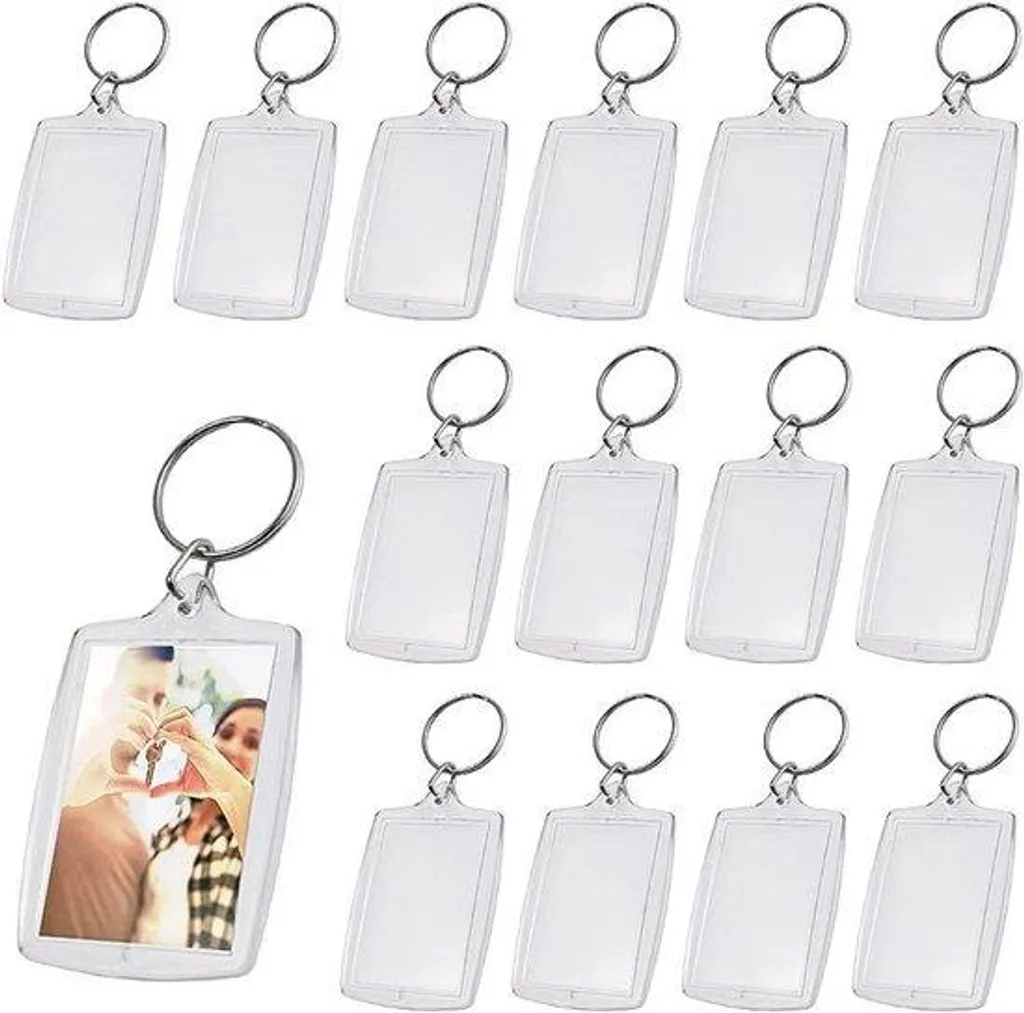 Kit porte-clés personnalisable en acrylique vierge pour loisirs créatifs
