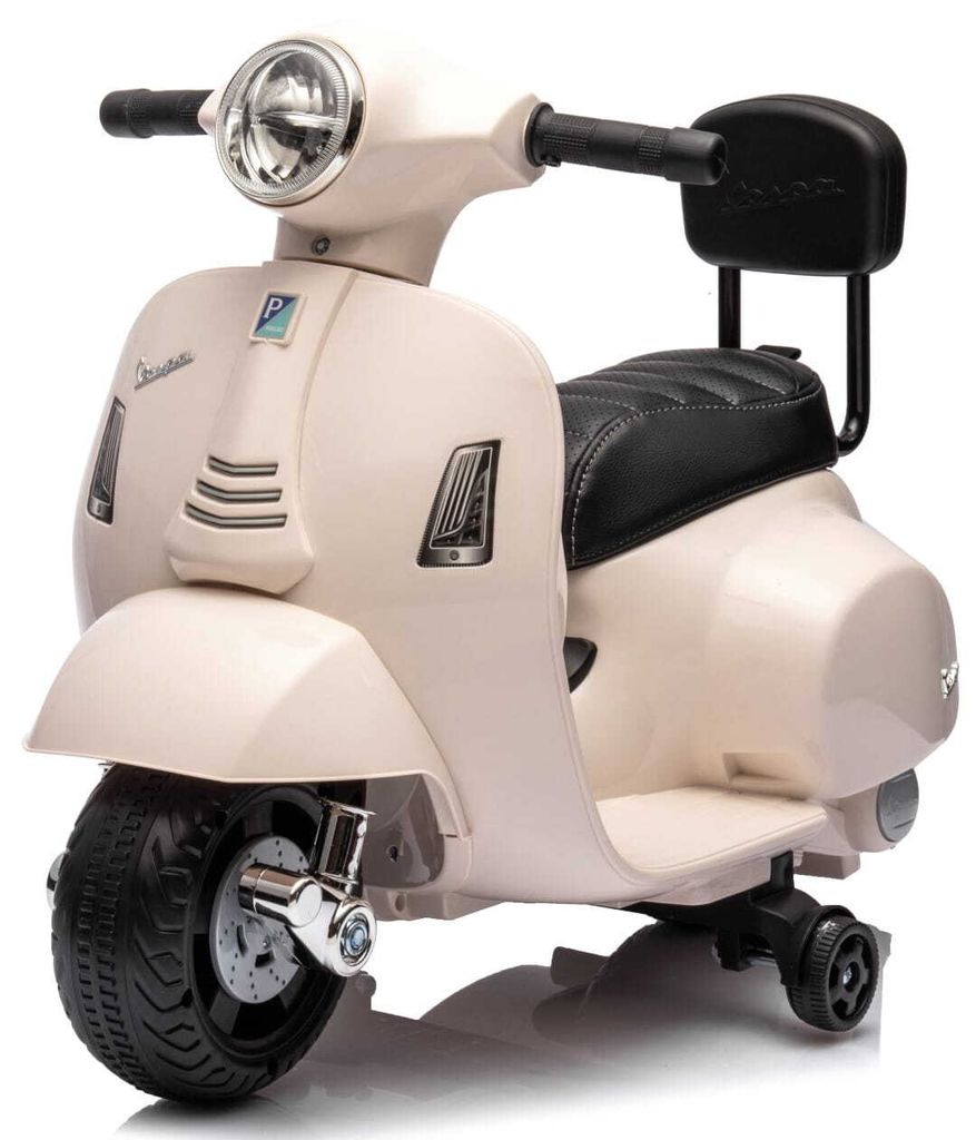 Vespa Elektroroller ab 18m Elektrofahrzeug Kinderfahrzeug Scooter mit Rückenlehne weiß