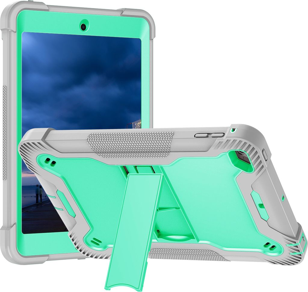 Schutzhülle für iPad Mini 5, iPad Mini 4, 3 Schichten mit Ständer Strapazierfähig Hülle für iPad Mini 4 / 5 7.9 Zoll Minze