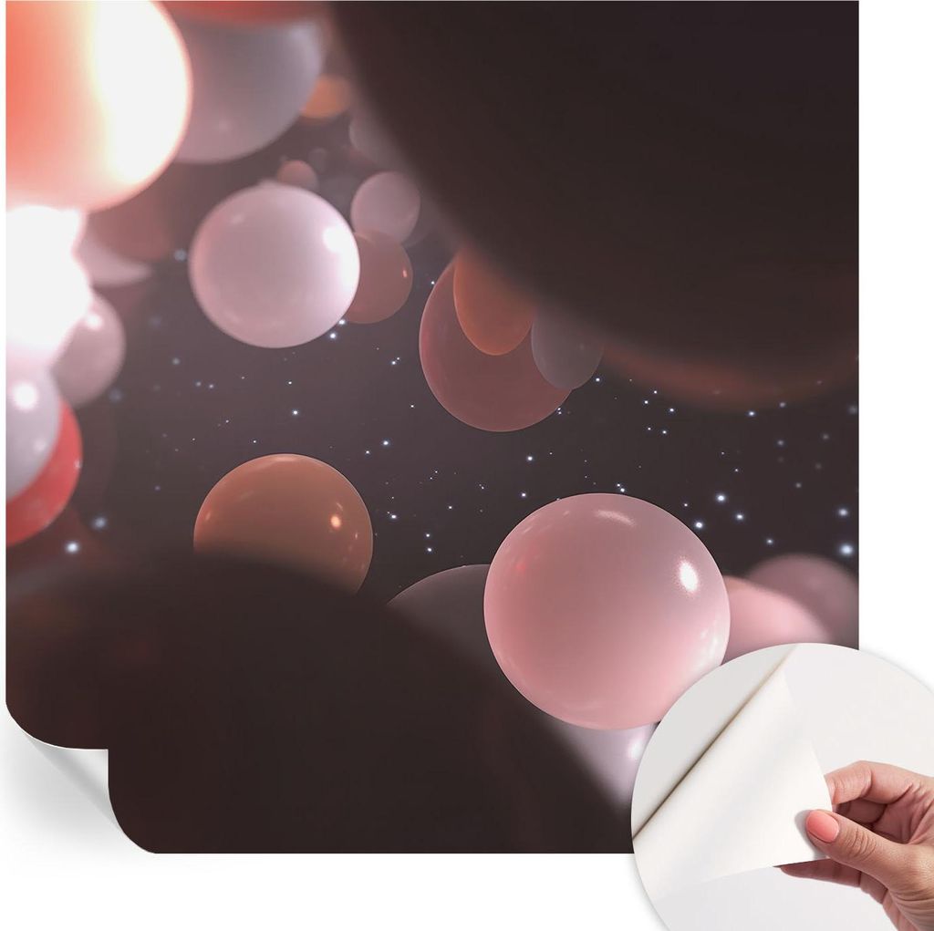 Selbstklebende Wandtapete - Dekorative Tapete für Wohnzimmer - Klebefolie für Wandbilder - Tapetenfolie für Wanddekoration - 250x250 cm - Weltra...