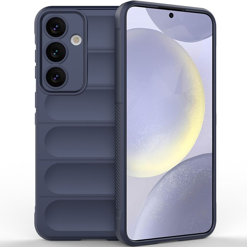 Handyhülle für Samsung Galaxy S24 Weich TPU Silikon Stossfest Anti-rutsch Hülle Dunkelblau