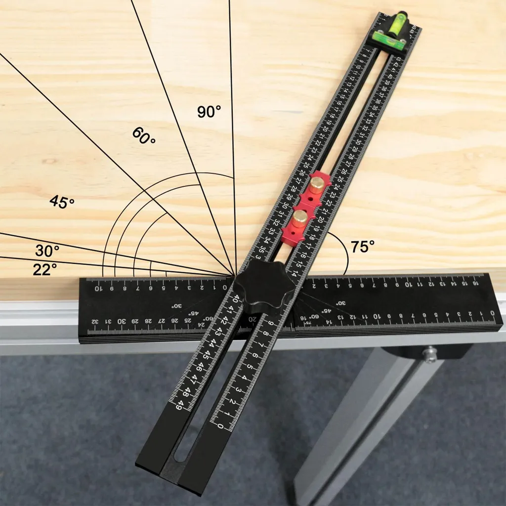 Équerre multi-angles 90°/45° de 54 cm, outil de mesure réglable et précis - 11