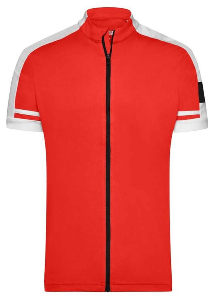 James and Nicholson - "Bike" T-Shirt für Herren, Durchgehender Reißverschluss LT2759 (S) (Rot)