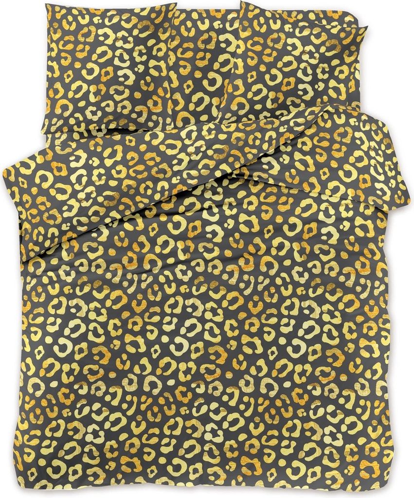 LEOPARD gelbe Mikrofaserbettwäsche Bettwäsche-Dimension: 70 x 80 cm | 140 x 200 cm