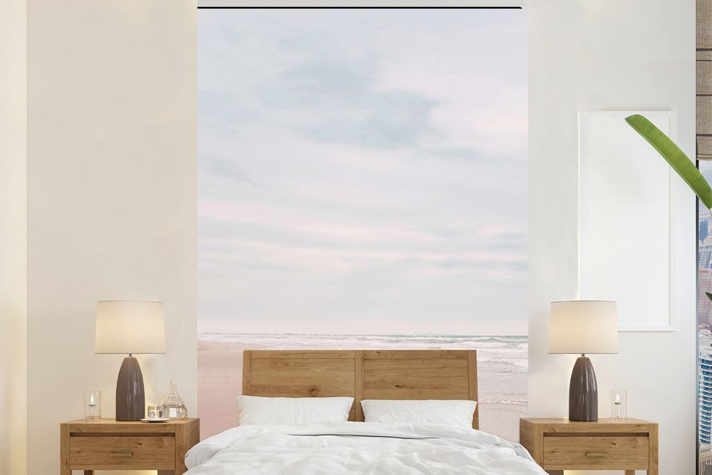 MuchoWow Fototapete für Wohnzimmer oder Schlafzimmer Wandtapete Vinyl Motivtapete Meer - Strand - Wellen - Natur - Sommer - 225x350 cm - Schlafz...