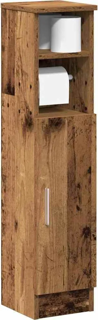 Mobile Bagno Slim Maison Exclusive Legno Invecchiato 20x90cm