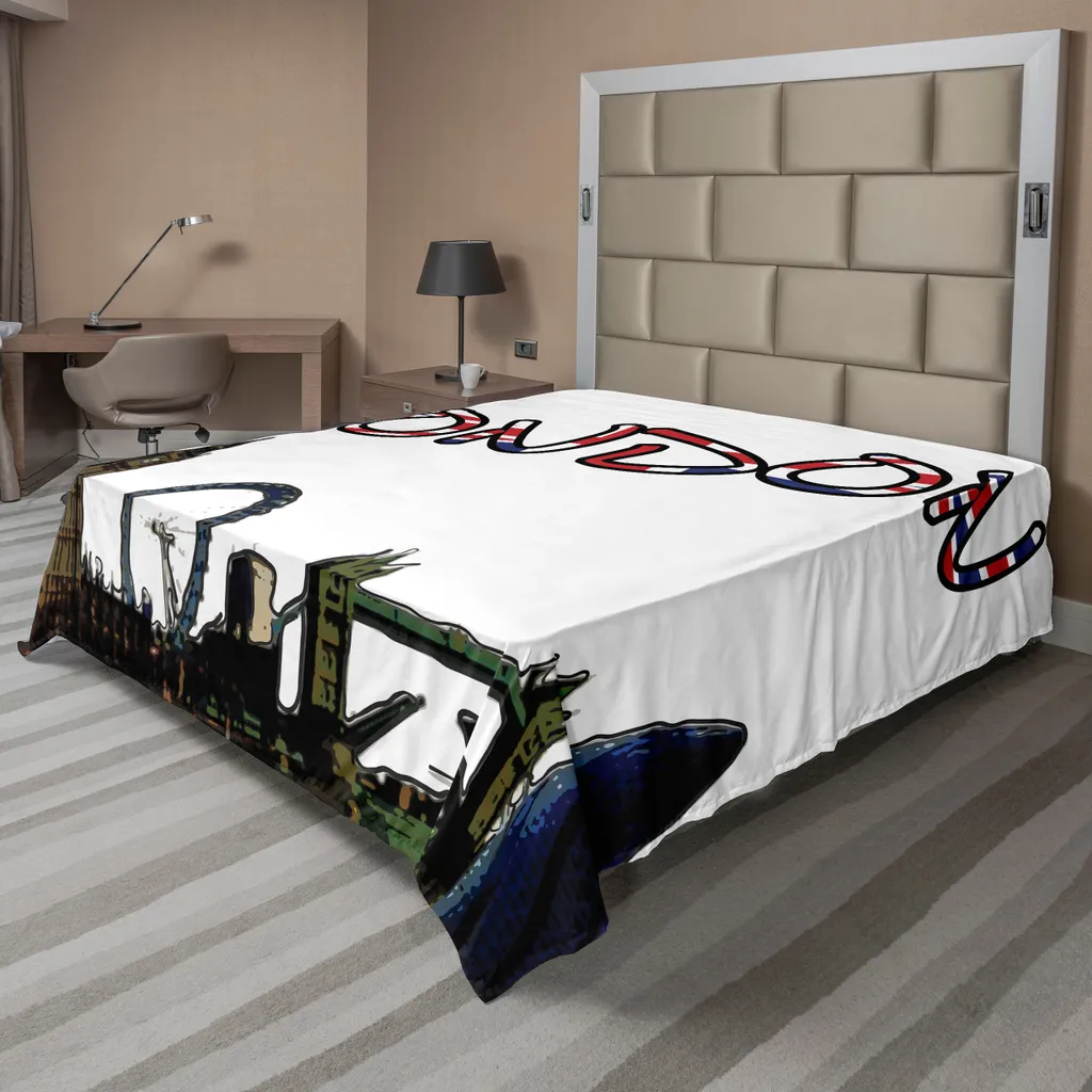 Drap de Lit Londres Anti-Plis 244x205 cm pour Literie Facile à Border