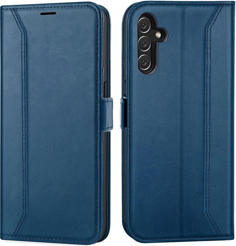Conie RFID Klapp Tasche für Samsung Galaxy A54 5G Kartenfach Hülle Rundumschutz in Blau
