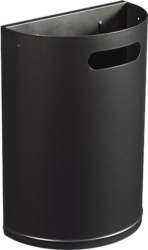 Rossignol Arkea robuster und abnehmbarer Abfallkorb 20 Liter zur Wandmontage , Farbe:Mangangrau