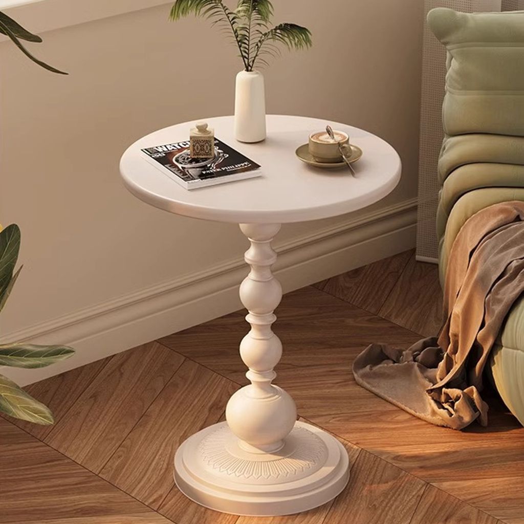 Beistelltisch, Gartentisch, Wohnzimmertisch, Couchtisch rund, aus Metall, Vintage Nachttisch, Retro Kaffeetisch, Laptoptisch, Betttisch