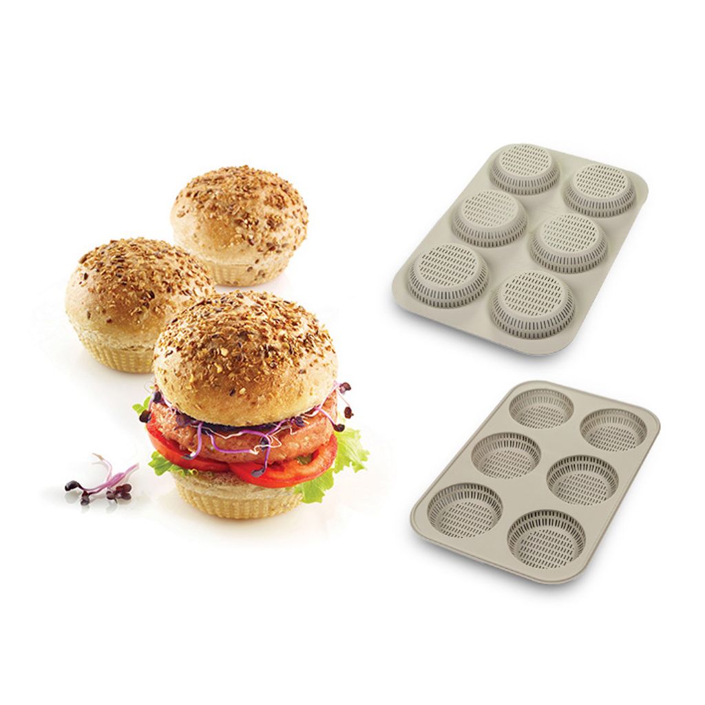 Silikomart Silikon Backform für Hamburger-Brötchen, 6 Produktbild 