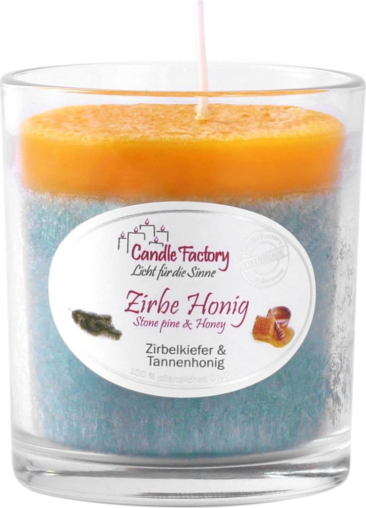 Candle Factory Party Light Kerze Honig Zirbe Raumduft Duftkerze Dekokerze 201-113