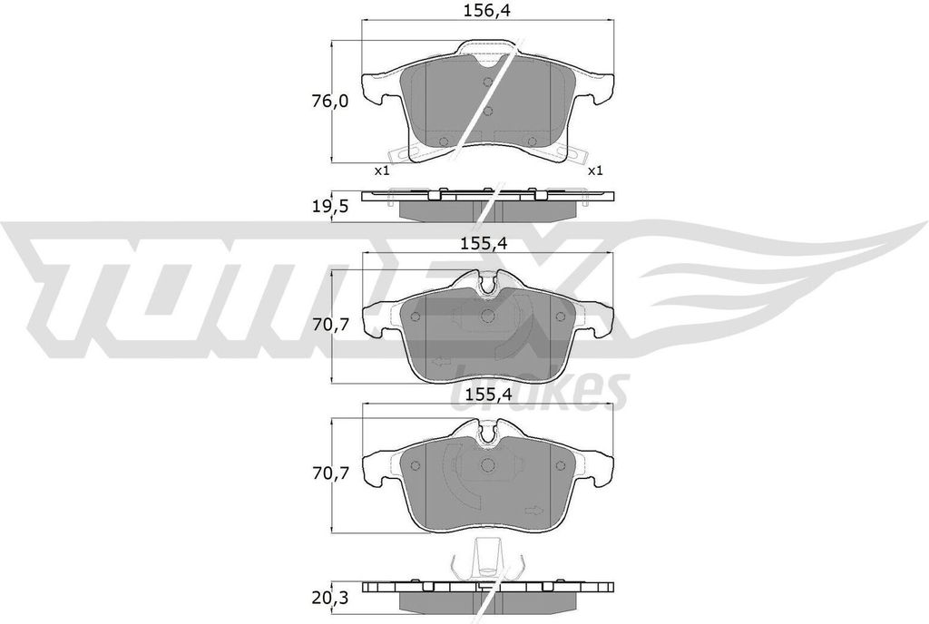 TOMEX brakes Bremsbeläge Satz Vorne Bremsklötze für OPEL Corsa D Schrägheck (S07) TX 13-00