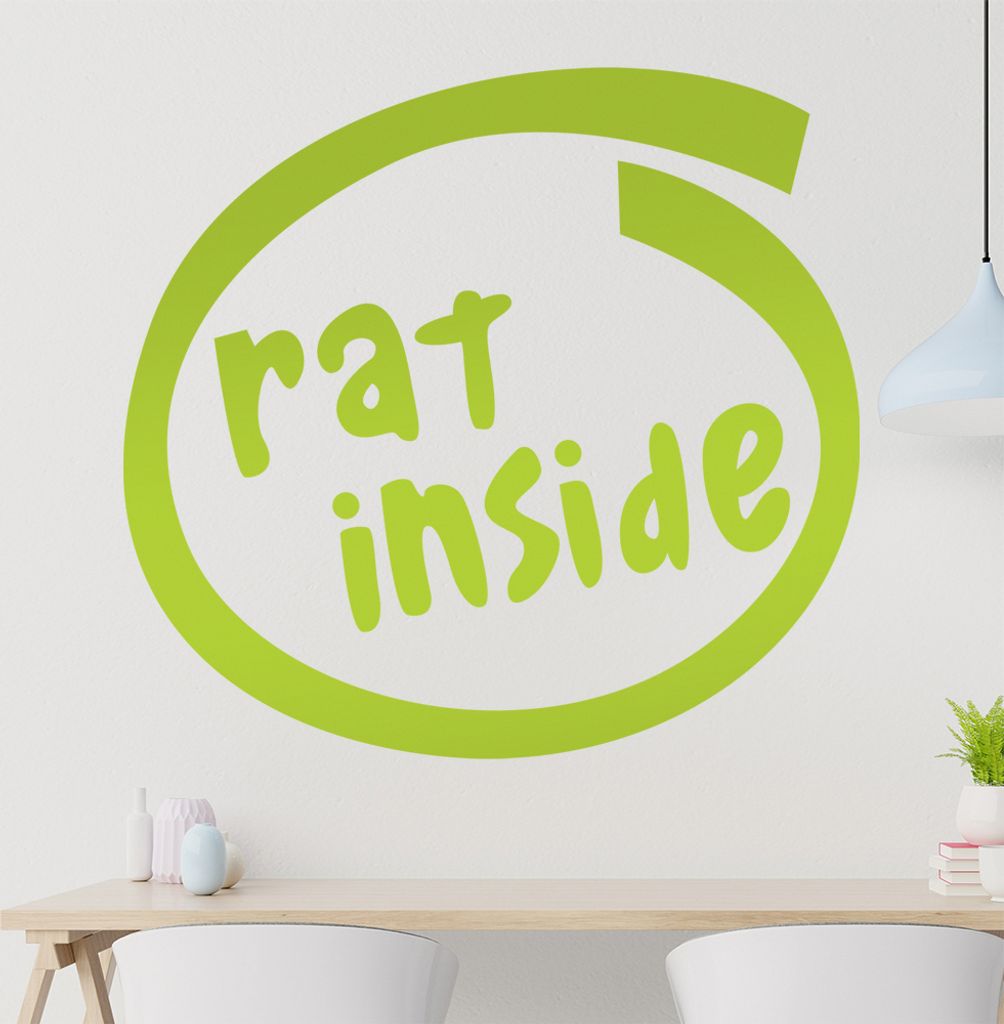rat inside Wandtattoo in 6 Größen - Wandaufkleber Wall Sticker - Dekoration, Küche, Wohnzimmer, Schlafzimmer, Badezimmer