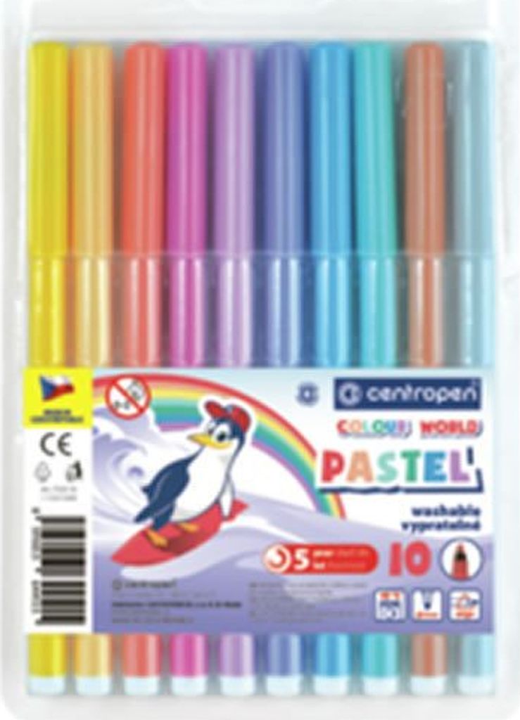 CENTROPEN Fixy PASTEL 10 farieb Obrázok produktu 