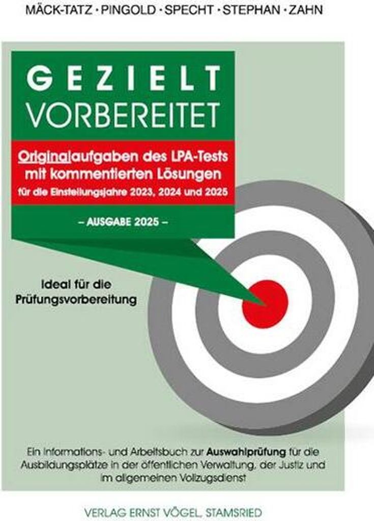 Gezielt vorbereitet Originalaufgaben des LPA-Tests mit Produktbild 