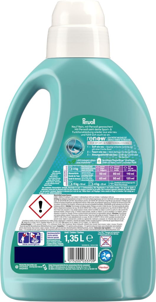 Perwoll Sport Waschmittel (27 Waschladungen), Hygiene
