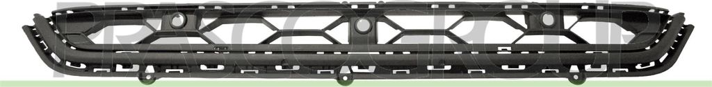 PRASCO Lüftungsgitter Grill Stoßfänger für VW TIGUAN (AD1) mit Loch/Löchern für Einparkhilfe mit Kameraloch/-löchern Schwarz