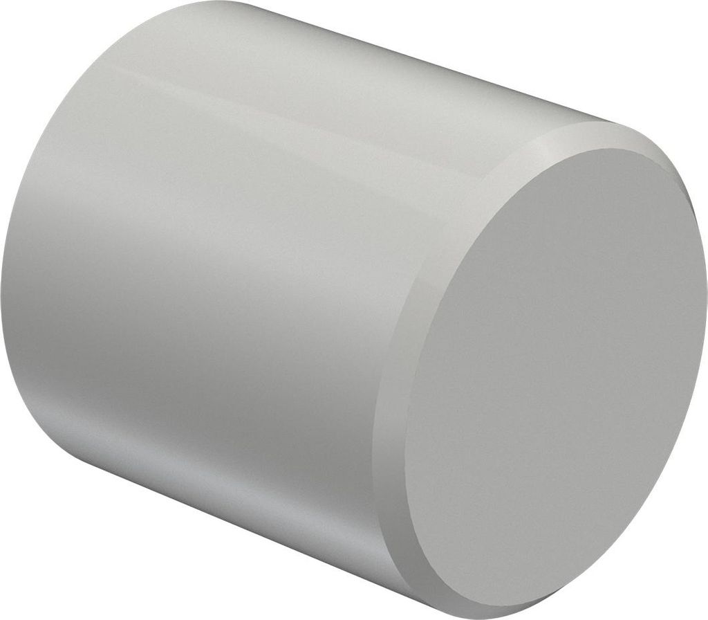 Interdeco Endstücke / Zierabschlüsse für Gardinenstangen mit 20 mm Ø Weiß, Typ Santo (Kappe), Pack. 2 Stück