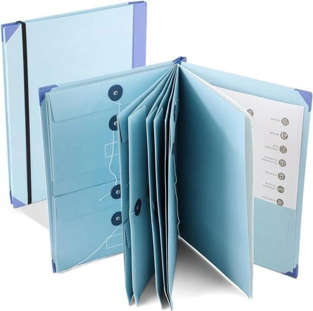 Porte-documents bleu pour organiser vos papiers sans les égarer