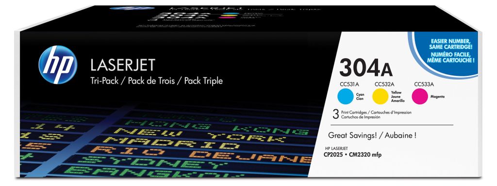 HP Confezione 3 Cartucce Originali di Toner Ciano Magenta Immagine del prodotto 