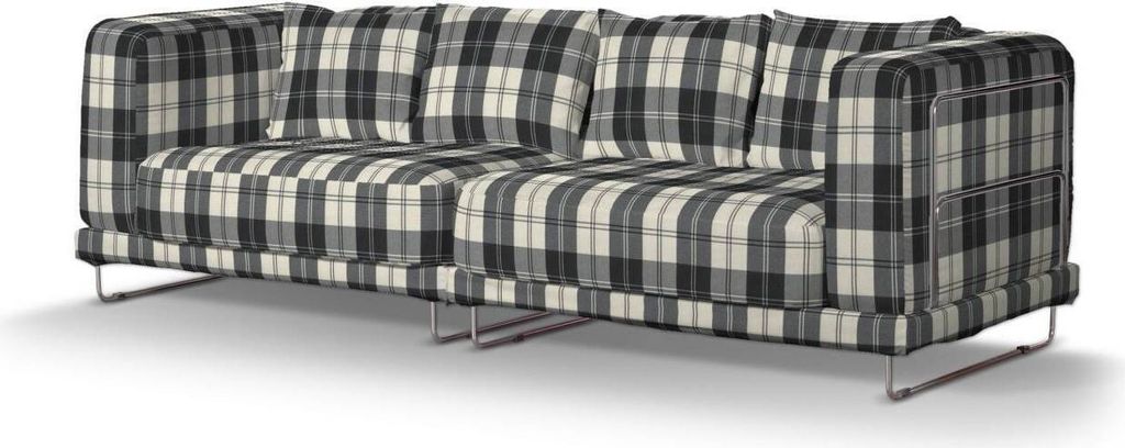 Dekoria Bezug für Tylösand 3-Sitzer Sofa nicht ausklappbar, schwarz- weiss, Bezug für Tylösand 3-Sitzer