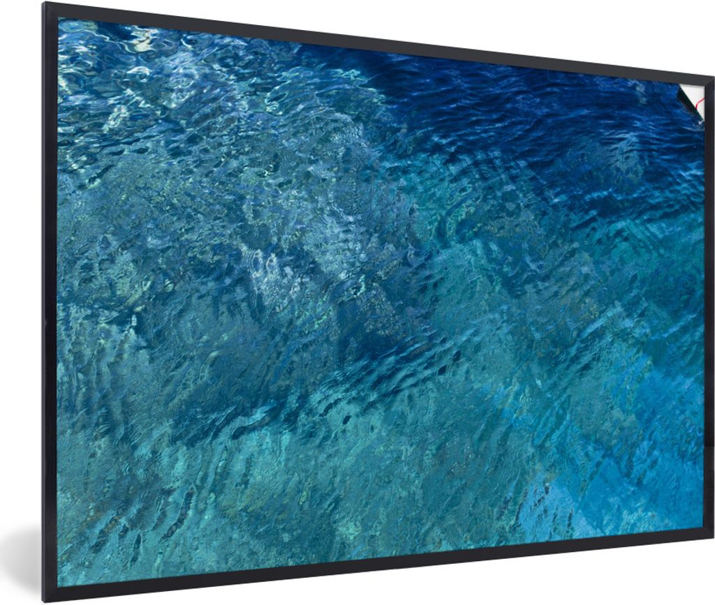 MuchoWow Gerahmtes Poster Meer - Golf - Wasser 90x60 cm - Poster mit Schwarzem Bilderrahmen Wandposter Rahmen Foto Bilder - Fotorahmen - Foto-Plakat