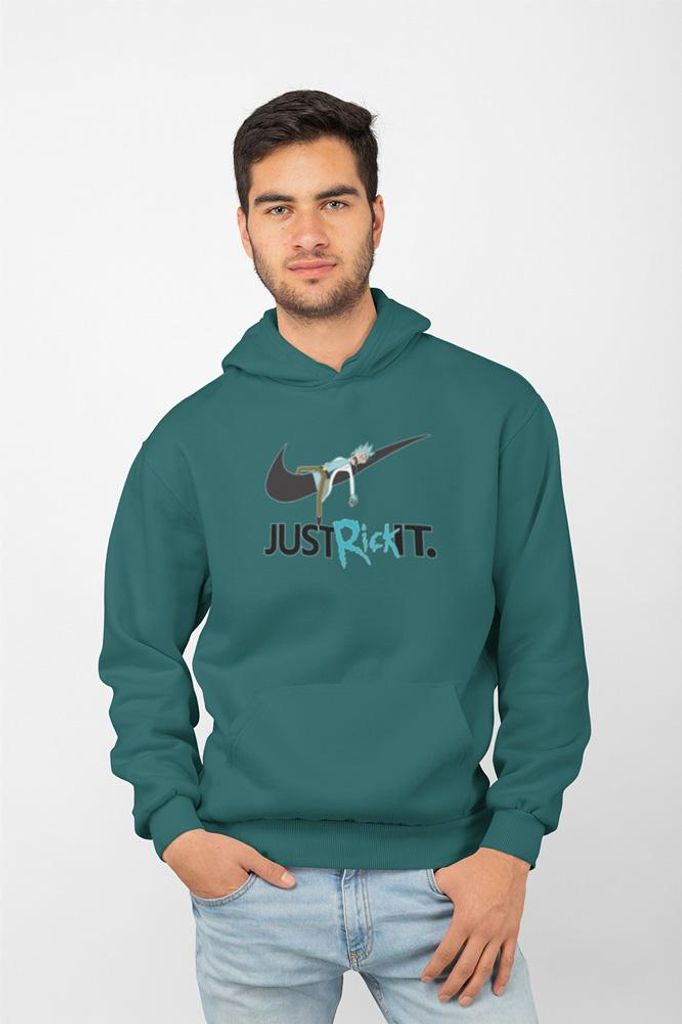 D&B Uni Hoodie MO00050 Rick And Morty Dunkles Türkis-Größe M