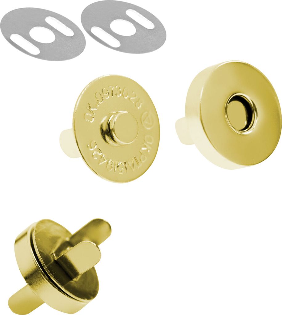 10 Magnet-Verschlüsse rund + oval Größen- Farbwahl - Taschen Schloss Verschluss