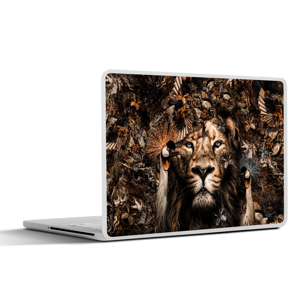 MuchoWow Laptop Aufkleber Sticker Cover Collage - Tiere - Luxus 25x18 cm - Laptop-Deko