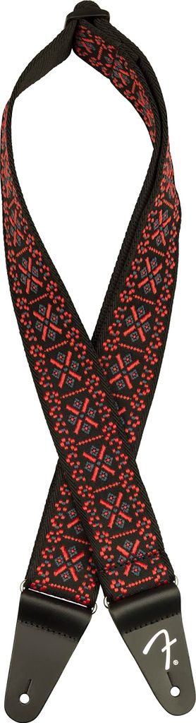 Fender Pasadena Woven Guitar Strap - LATTICE RED