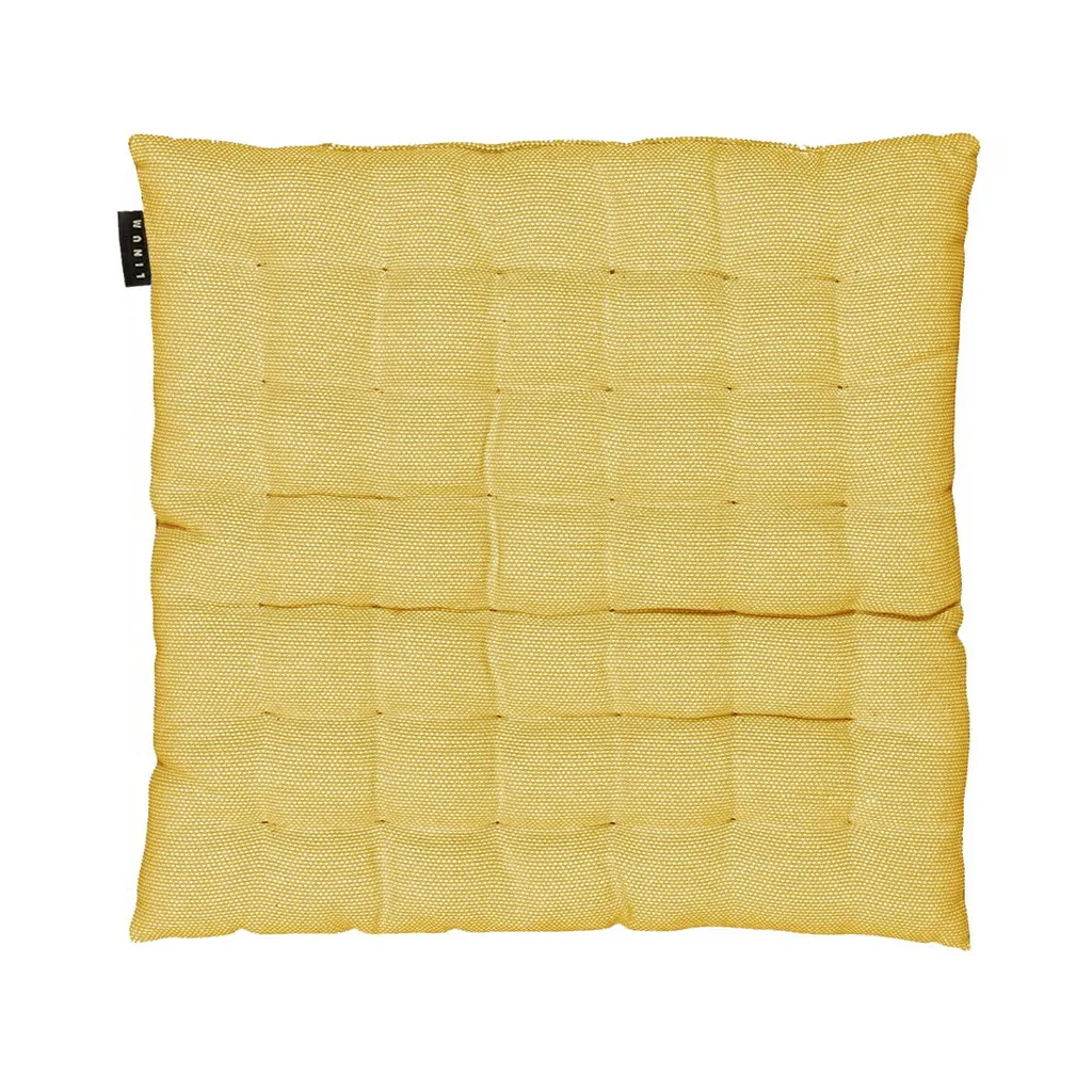 Assise de chaise coton Linum PEPPER 40x40 Jaune E97 : Qualité Suédoise