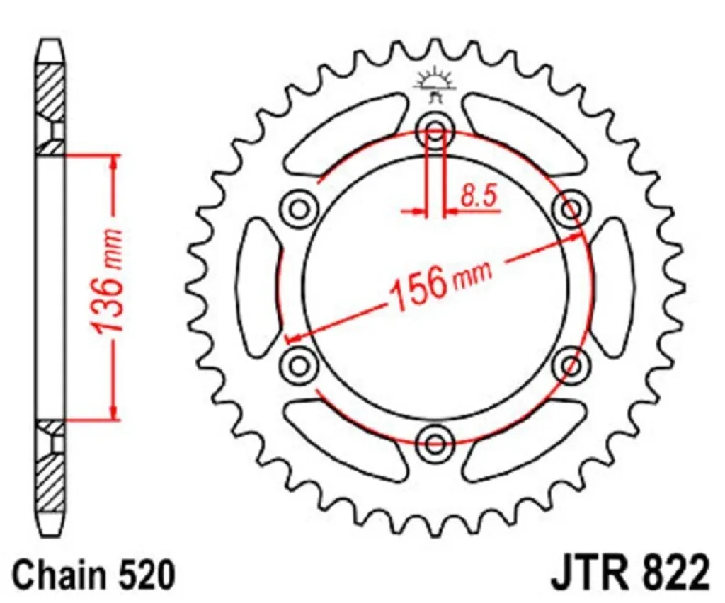 Pignone Posteriore Moto JT Sprockets - Ricambio Qualità OE Conveniente