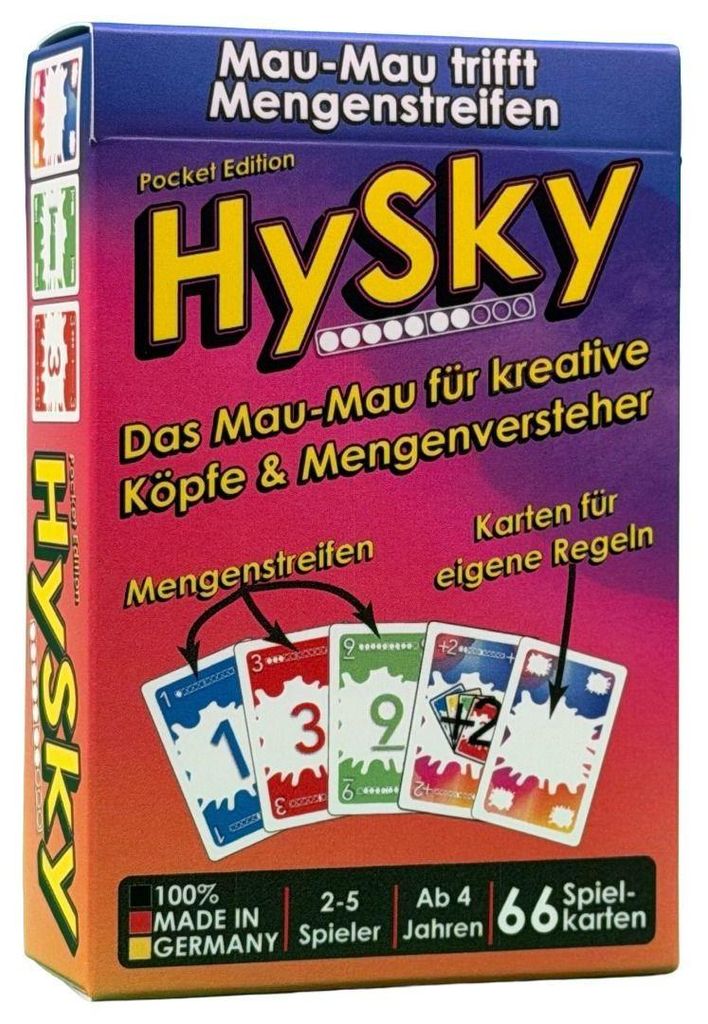 HySky Kartenspiel: Didaktisches Mau-Mau-Prinzip für mathematische Frühförderung, 2-5 Spieler