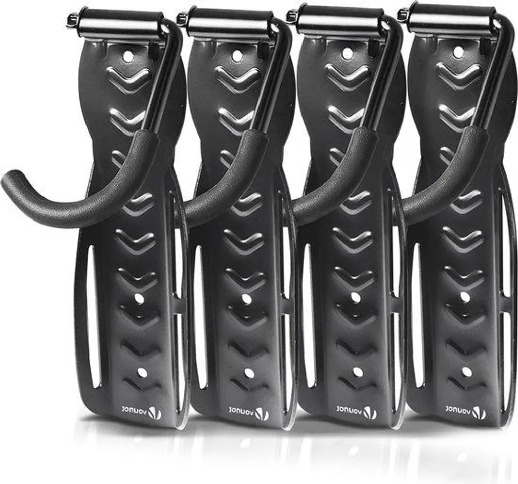Supports vélos muraux pour garage et cave - Gain de place lot de 4