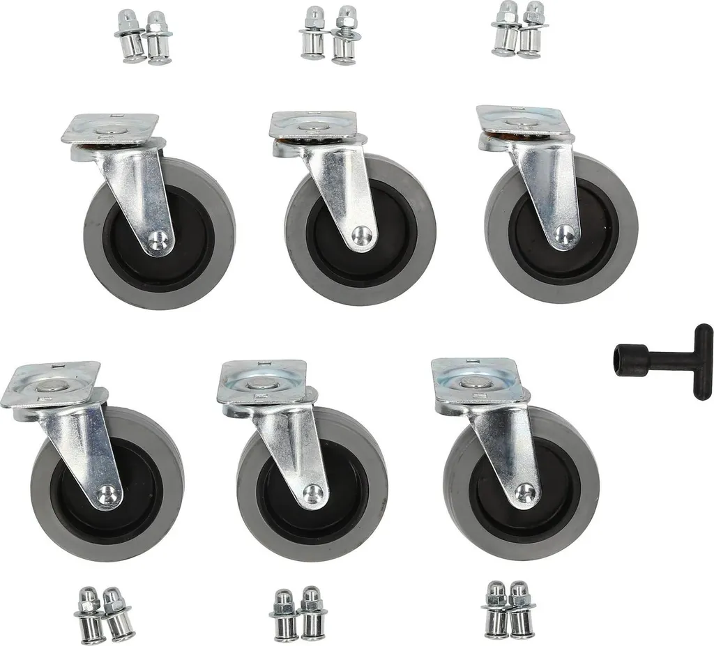 Ruota 75mm KS TOOLS 500.8091 per Banco Lavoro - Ricambio Plastica