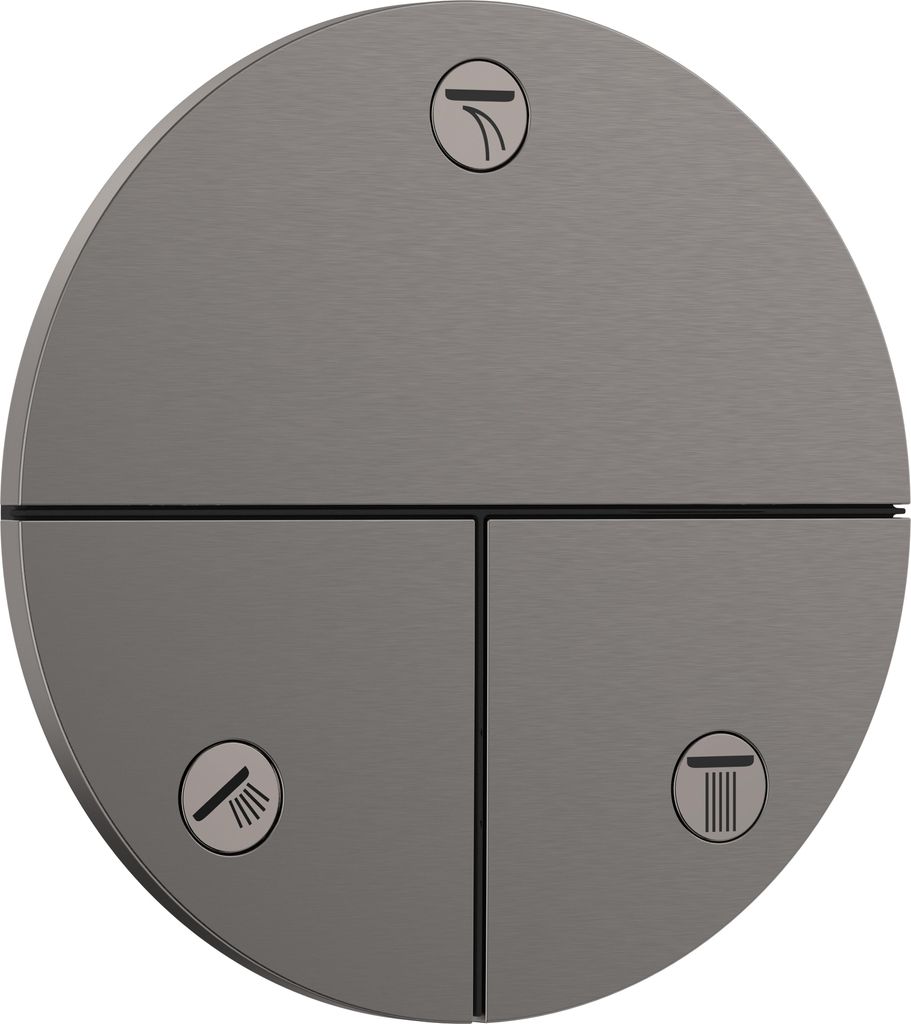 hansgrohe ShowerSelect Comfort S Ventil, Unterputz, 3 Verbraucher, runde Rosette, 15558340