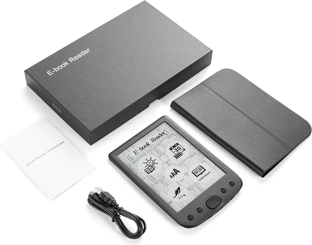 Lecteur e-book 6" convivial pour PDF - Écran E-Ink sans fatigue oculaire
