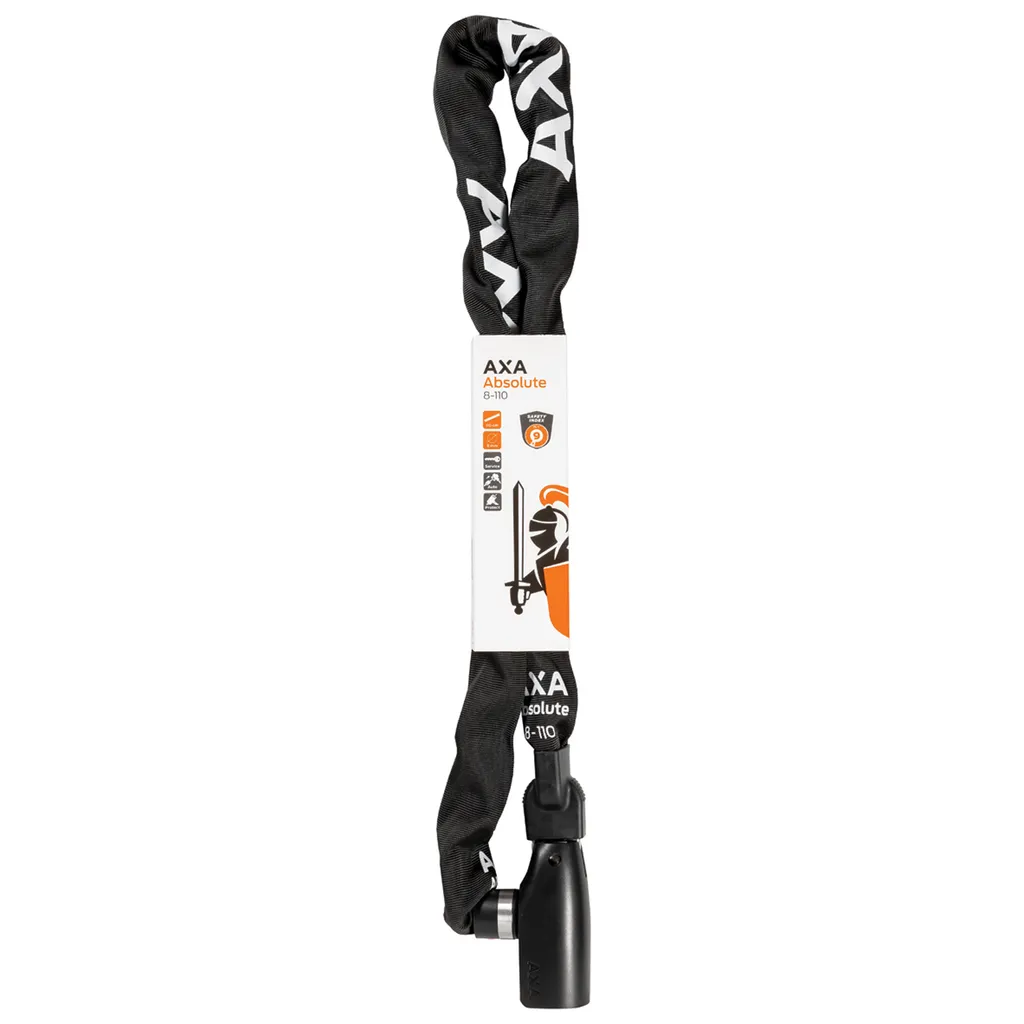 Antivol Absolute chaîne acier 8 mm gainé polyester noir 110 cm de long - 7