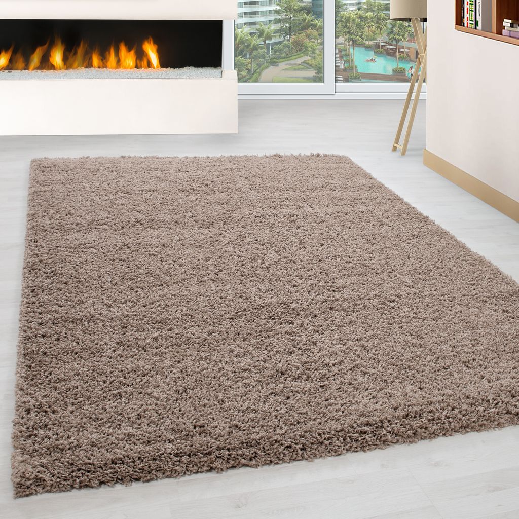 Flauschiger Teppich Einfarbig Samtweich Waschbar Strapazierfähig | Beige 80x150 cm Flur Gekettelt Schnelltrocknend | RHEIN – Kadima Design