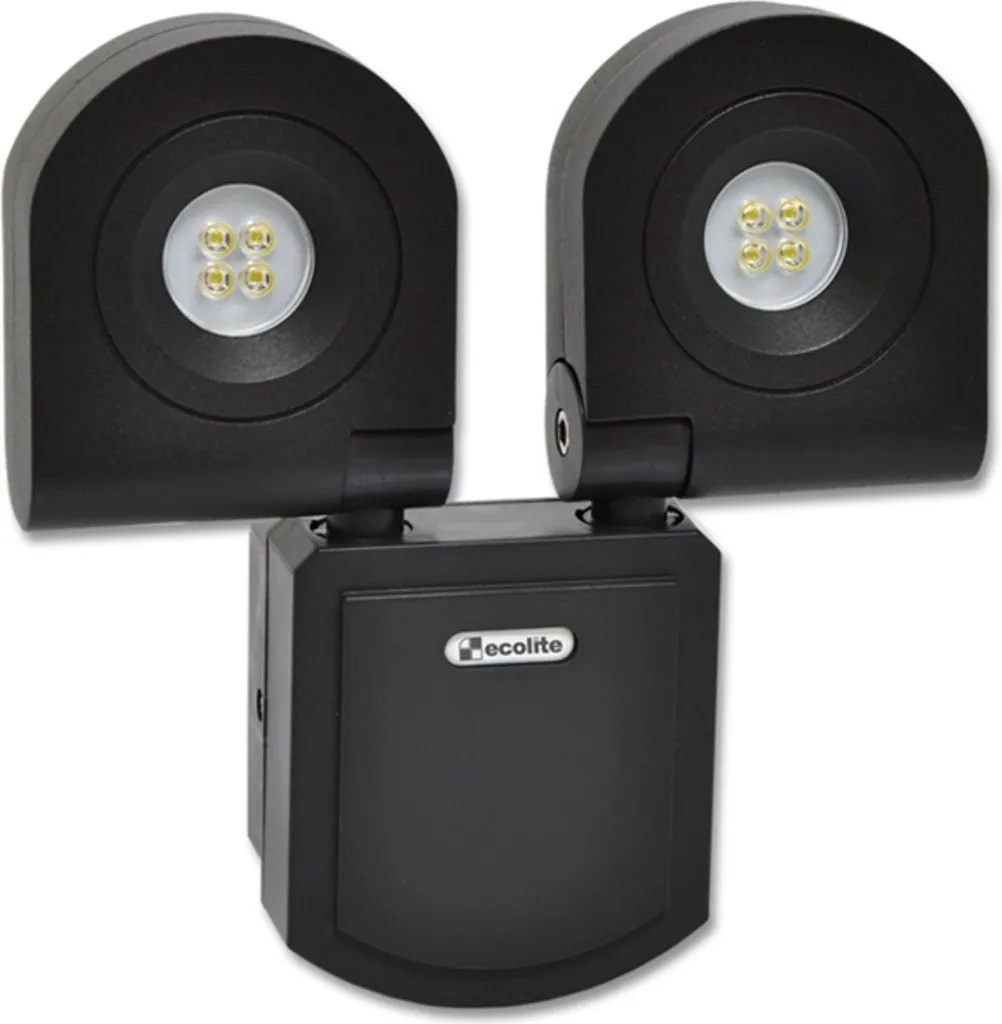 Projecteur LED Double Tête 2x10W Luminaire IP54 pour Jardin et Garage
