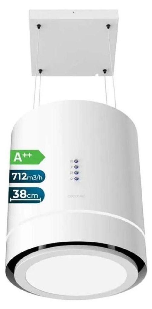 Quadratische Insel-Dunstabzugshaube Bolero Flux ICT 388000 Inox A++ 38 cm breit, Ausführung Edelstahl, Absaugung 800 m3/h, Motor 210 W, Klasse A++...