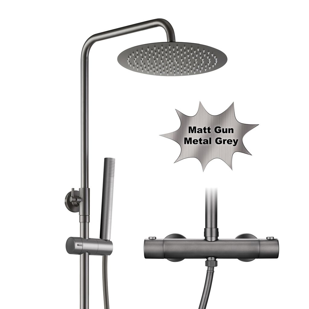 JOHO Set de douche pluie avec robinetterie complète, Image du produit 
