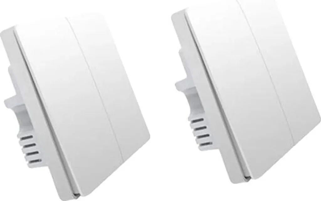 Interrupteur Connecté ZigBee Double Bouton Blanc pour Maison Connectée