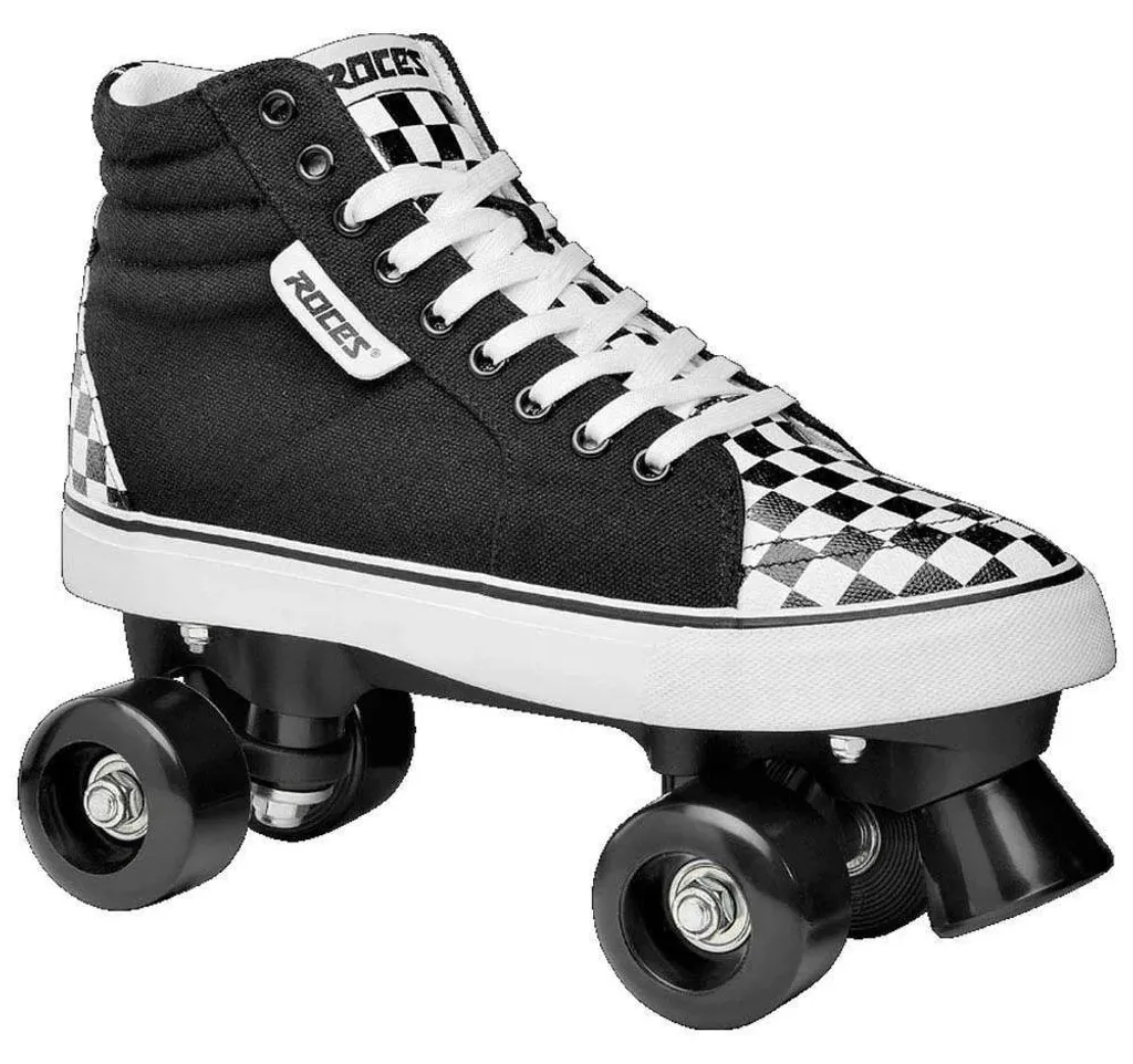 Patins Roces Ollie taille 34, rollers confortables en noir et blanc